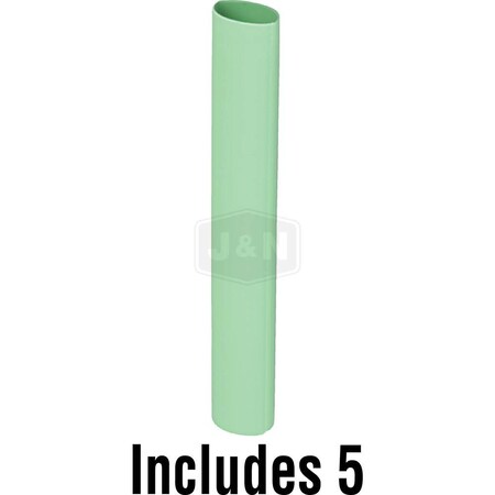 Aftermarket Heat Shrink Tube, 3:1 I.D. Shrink Ratio, Green, 6 in 606-45029-5-JN